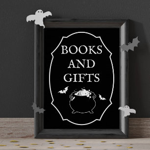 Poster Livros e presentes de Chá de fraldas do Dia das Br