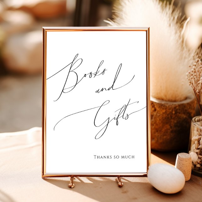 Poster Livros e presentes de Chá de fraldas neutro Whimsi (Criador carregado)