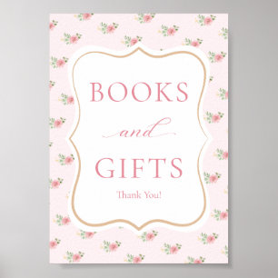 Poster Livros e Presentes para Chá de Bebê do Tea Party