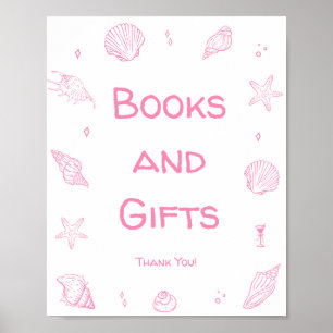Poster Livros e Presentes para Chás de Bebê na Praia Rosa