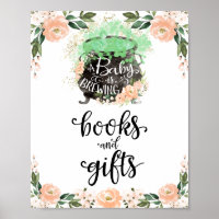 Livros e Presentes Placa de Chá de Bebê de Menina 