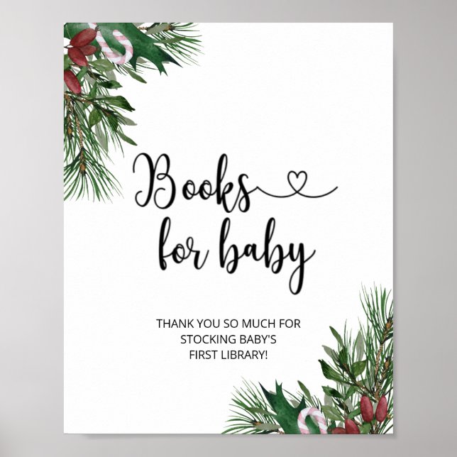 Poster Livros florais de aguarela para bebé (Frente)