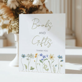 Poster Livros Neutrais Florais e Presentes de Flores