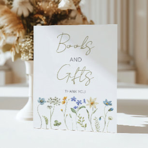 Poster Livros Neutrais Florais e Presentes de Flores