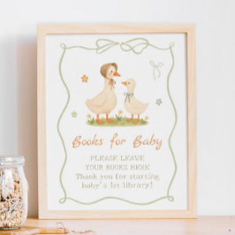 Poster Livros para Bebê de Chuveiro de Bebê Silly Goose V