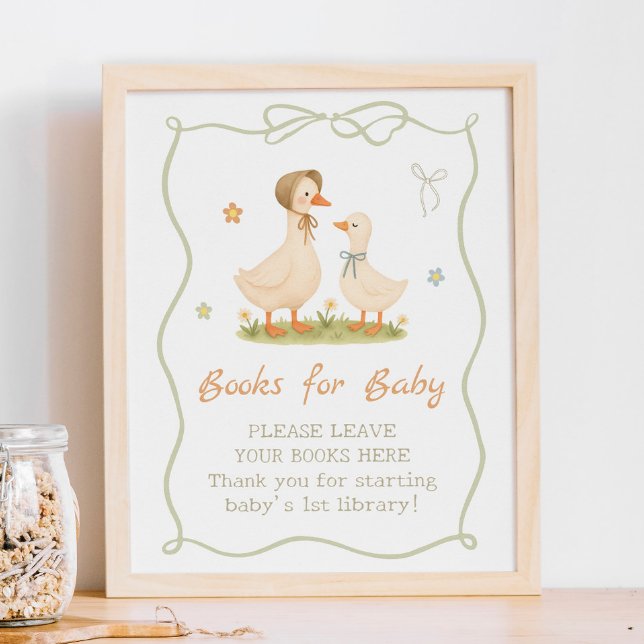 Poster Livros para Bebê de Chuveiro de Bebê Silly Goose V (Criador carregado)