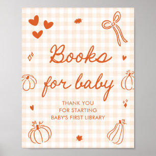 Poster Livros para Bebê em Chás de Bebê A Little Pumpkin