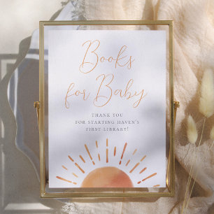 Poster Livros para Chuvinha de Amor Banho de Bebê