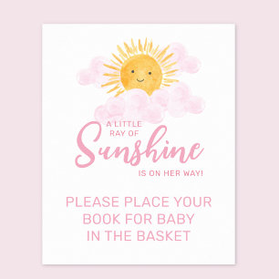 Poster Livros Para O Bebê No Cesto Chá De Bebê Raio De So