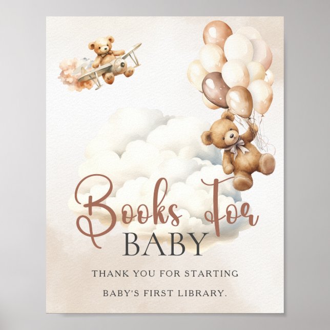 Poster LIVROS PARA O BEBÊ Placa de Chuvadebebê Mal Podemo (Frente)
