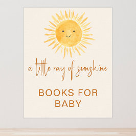 Poster Livros Para O Sinal De Chá de fraldas De Bebê Com 