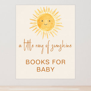 Poster Livros Para O Sinal De Chá de fraldas De Bebê Com