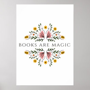 Poster Livros são Adesivo Mágico