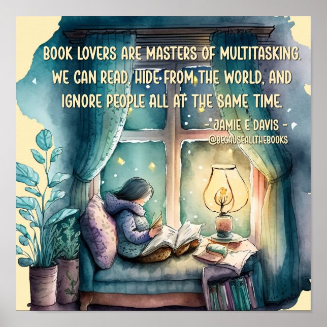 Poster Livros são Mestrados de multitarefa (Frente)