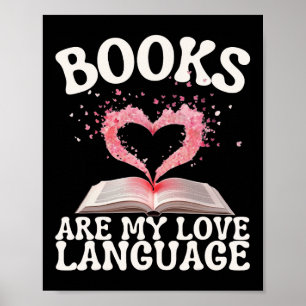 Poster Livros São Minha Linguagem De Amor Lendo Bibliotec