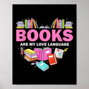 Poster Livros São Minha Linguagem De Amor Lendo Bibliotec
