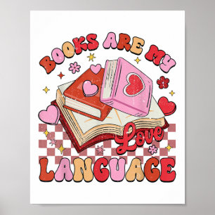 Poster Livros São Minha Linguagem De Amor Lendo Bibliotec