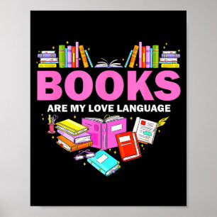 Poster Livros São Minha Linguagem do Amor Amante da Leitu