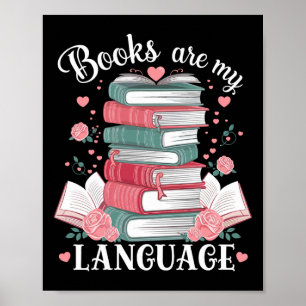 Poster Livros São Minha Linguagem do Amor Amante da Leitu