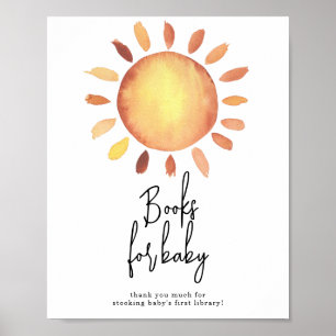 Poster Livros Sunshine para bebê