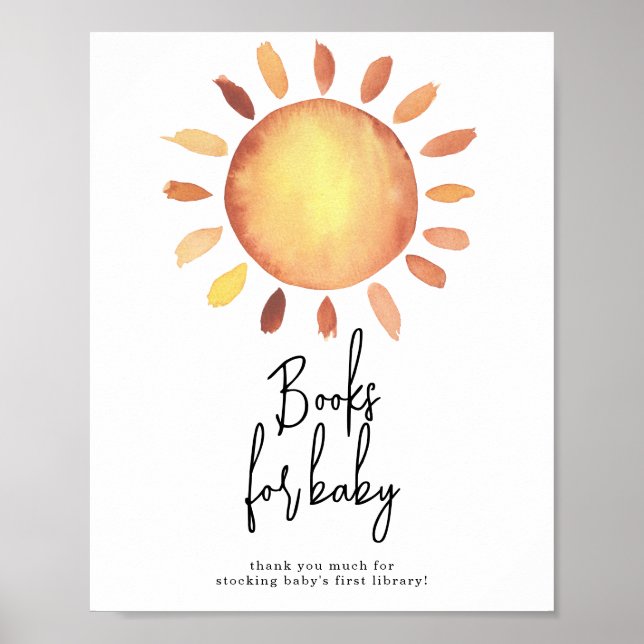 Poster Livros Sunshine para bebê (Frente)