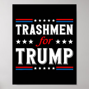 Poster Lixeiros Para Trump 2025 Eleição Divertida Garbyge