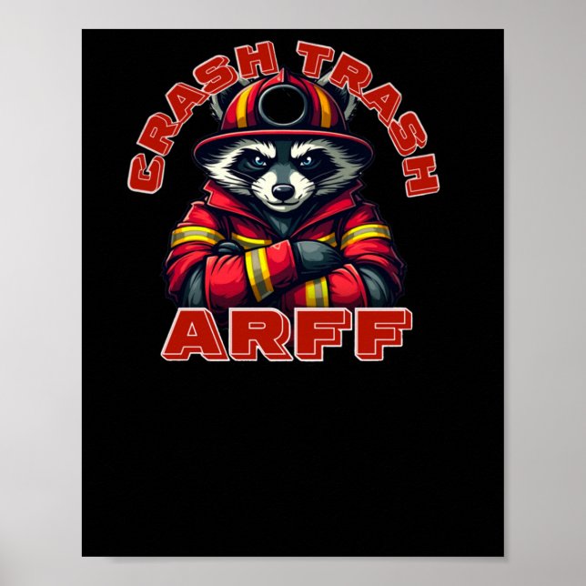 Poster Lixo de Acidente. Bombeiros de Resgate de Aeronave (Frente)