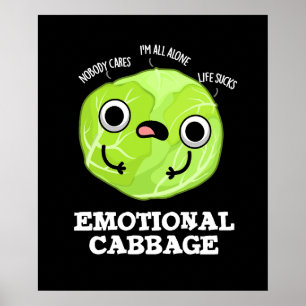 Poster Lixo Emocional Engraçado Veggie Pun Dardo BG