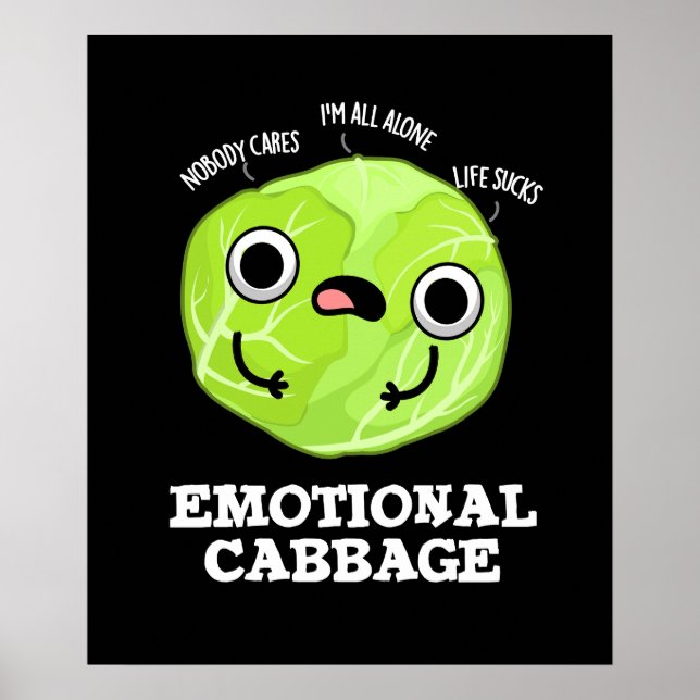 Poster Lixo Emocional Engraçado Veggie Pun Dardo BG (Frente)