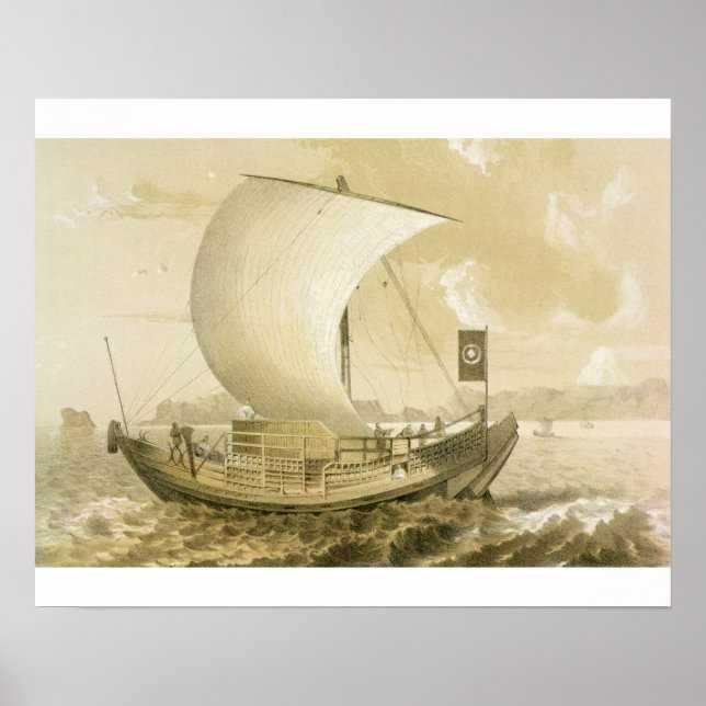 Pôster Lixo japonês, pub. por Sarony & Co., c.1856 (lito) (Frente)