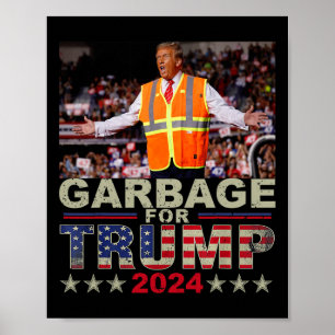 Poster Lixo Para Camisetas Trump 2024 - Trump Supporter D