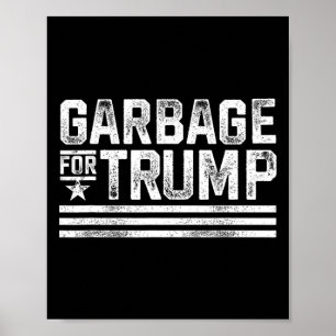 Poster Lixo Para Trump 2024 Lixo De Vintagem