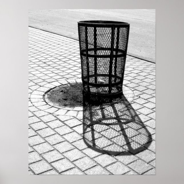 Poster Lixo Preto e Branco (Frente)