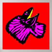 Lizard de pescoço rosado, cor-de-rosa, estilizado