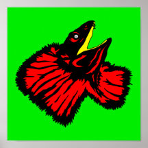 Lizard de pescoço Vermelho Estilizado Neon