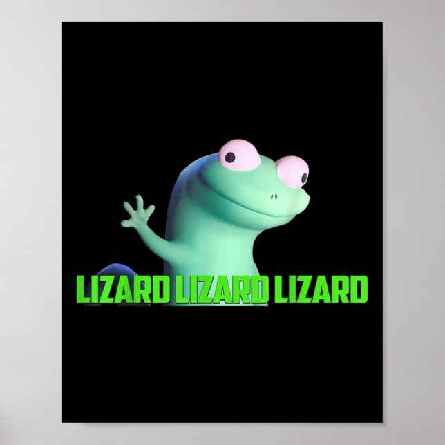 Poster Lizard Lizard Engraçado Memória Para Homens Mulher (Frente)