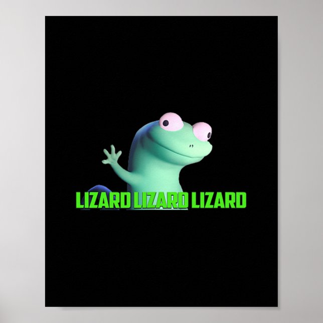 Poster Lizard Lizard Lizard Engraçada Memória Viral Tr (Frente)