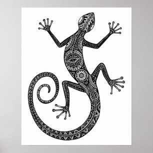 Poster Lizard Ou Salamander Doodle 2