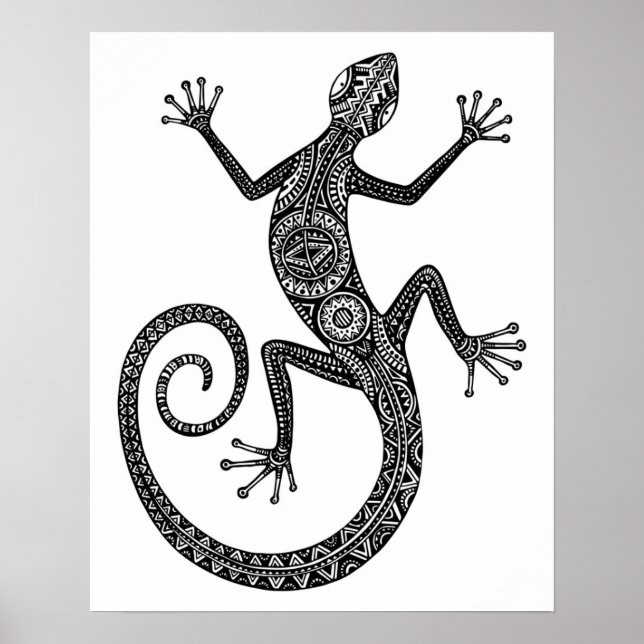 Poster Lizard Ou Salamander Doodle 2 (Frente)