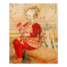 Lizbeth segurando uma boneca