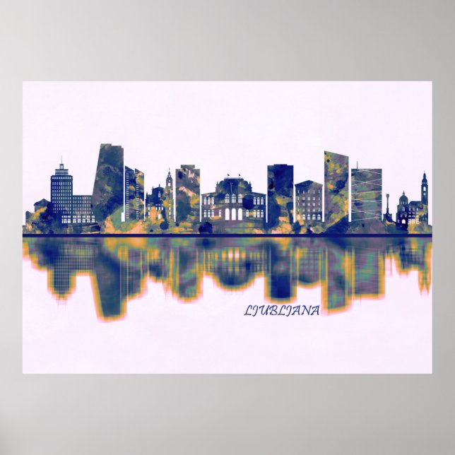 Poster Ljubljana Skyline (Frente)
