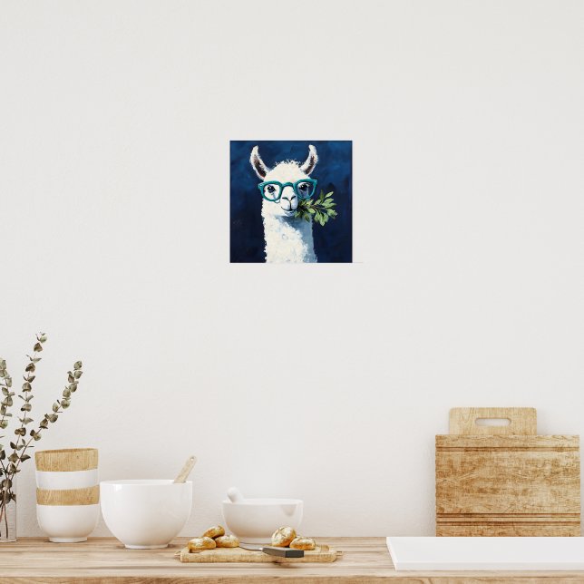 Poster Llama Chic Inteligente (Cozinha)