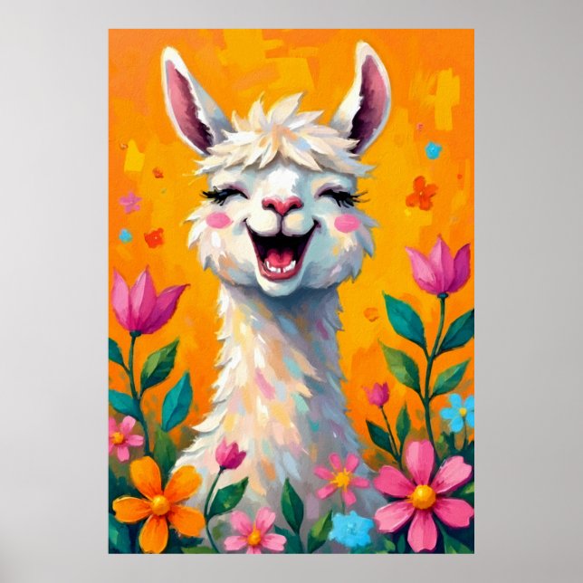 Poster Llama Love in Bloom (Frente)