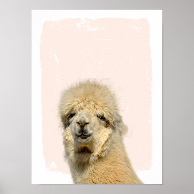 Poster LLama peek a boo nursery art (Frente)