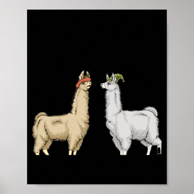 Poster Llamas With Hats Carl  (Frente)
