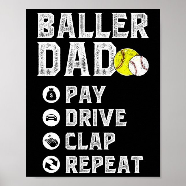 Poster Ller Papai Pagar Dirigir Bater Palmas Repetir Vend (Frente)