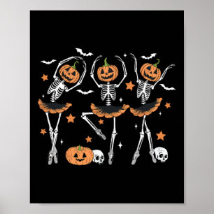 Poster Llet Abóbora Esqueleto Assustador Halloween Homens