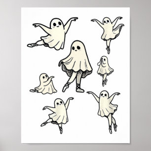 Poster Llet Ghost Llet Dancer Spooker Dance Teacher Hallo