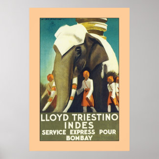 Pôster lloyd Triestino Indes