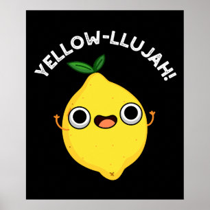 Poster Llujah Funny Lemon Pun Dark BG